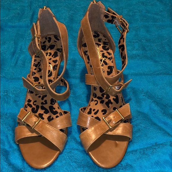 Jessica Simpson Strappy Leather Heels. NWOT - Picture 1 of 7